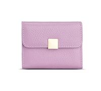 Porte-cartes de crédit portable en cuir pour femme, petite poche à monnaie, porte-monnaie, portefeuille bloquant, violet
