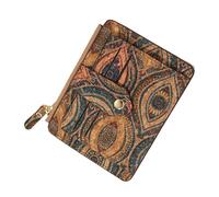 Porte-cartes de crédit pour femme, portefeuille vintage floral pour cartes de crédit | Portefeuille marron pour petits articles, espèces, permis de conduire, cartes d'identité, C, Refer to