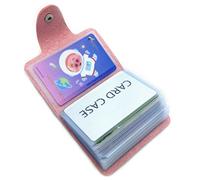 Porte-Cartes de crédit pour Homme et Femme - 9 Couleurs - 24 emplacements pour Cartes - Rose - Taille Unique