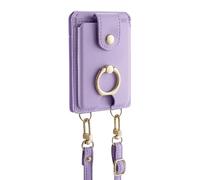 Porte-cartes de poche pour téléphone | Porte-cartes de crédit pour téléphone - Multifonctionnel résistant à l'eau 2 emplacements pour cellule avec support et cordon amovible pour cartes, argent et