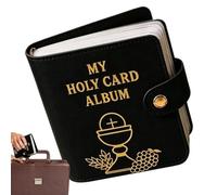 Porte-cartes de prière catholique, avec 20 pochettes, étui de transport portable, organiseur catholique en similicuir | pour homme et femme, maison, église, voyage, retraite, communion, confirmation