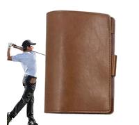 Porte-cartes de score de golf - Protection en cuir synthétique pour carte de score, organiseur de feuille de piste, étui de cours, accessoire de sport, famille, amis, joueurs, statistiques rondes de