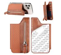 Porte-cartes de téléphone - Poche pliable multi-fentes avec fermeture éclair | Étui à rabat pour téléphone portable pour voyage, maison, école, vacances, marron, Refer to description, Unisexe