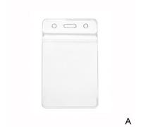 Porte-Cartes De Travail En Pvc Transparent, 8cm X 10.5cm, Protection De Poche Pour Carte D'identité De Travail, Portefeuille Co D3n0