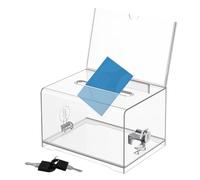 Porte-cartes de visite - Boîte de dépôt avec serrure | Affichage de cartes de visite | Boîte à suggestions portable avec serrure - Boîte de don minimaliste pour suggestions - Boîte de rangement