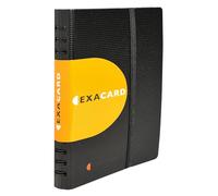 Exacompta Porte-cartes de visite Exacard Exactive® – 120 cartes, 20 pochettes amovibles, noir