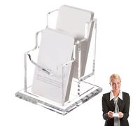 Porte-cartes de visite en acrylique transparent de grande capacité | Porte-cartes de visite pour affichage | Pour table, comptoir, maison, bureau, salle de réunion, exposition, hôtel, femmes et hommes