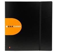 Porte cartes de visite Exacard à pochettes détachables 320 cartes Exactive® - 26,5x25cm - Noir