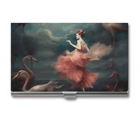 Porte-cartes de visite fin et portable en métal avec inscription « A Night of Miracles And Magic » - Pour homme et femme, Style :