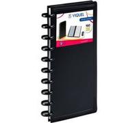 Viquel - Porte Carte de Visite Pochettes Amovibles GEODE - 160 Cartes - Noir