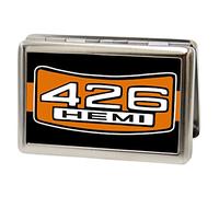 Porte-cartes de visite Hemi 426 à rayures Noir/orange/blanc Taille L