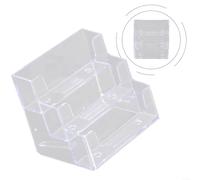 Porte-cartes de visite multicouche en plastique transparent pour conférences et réseautage (double grille)