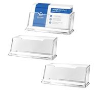 Porte-cartes de Visite Transparent,Acrylique Présentoir de Carte de Visite Organisateur,Transparent Support Cartes de visite, Porte-cartes de Visite pour Entreprises,Bureaux,Hôtels et Plans De Travail