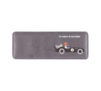 Porte cartes - Derrière la Porte - Mon bolide Homme - 11x8x1cm - Polyurethane - Gris