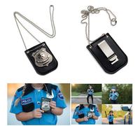 Porte-Cartes D'Identité D'Officier Spécial De La Police Américaine, Porte-Cartes D'Identité Avec Ceinture À Chaîne Et Clip, Collection Cosplay