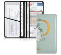 Porte-cartes d'immatriculation et d'assurance en cuir de qualité supérieure pour hommes et femmes, compartiment à gants pour documents essentiels, permis de conduire, cartes P