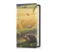 Porte-cartes d'immatriculation et d'assurance en cuir synthétique pour homme et femme, boîte à gants pour cartes, document essentiel, permis de conduire, documents du véhicule papillon dans un champ