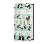 Porte-cartes d'immatriculation et d'assurance en cuir synthétique pour homme et femme, étui pour documents essentiels, permis de conduire, cartes Panda dans les forêts, multicolore, 1 size