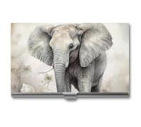 Porte-cartes éléphant mignon unisexe, étui magnétique pour cartes de visite, idéal pour les voyages et les déplacements. Portefeuille portable, porte-cartes de visite portable, parfait pour les prof