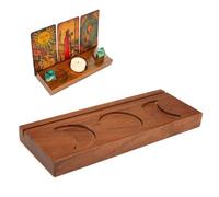 Porte-cartes en bois - Porte-cartes en bois pour tarot, Support de carte rectangulaire en bois | Outils de divination pour sorcières, majestueuse décoration 'autel, rit