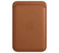 Porte-cartes en cuir avec MagSafe pour iPhone - Brun Selle