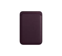 Porte-cartes en cuir avec MagSafe pour iPhone - Cerise