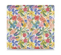 Porte-cartes en cuir coloré avec motif fleurs hawaïennes et porte-cartes d'identité pour documents, cartes, permis, Fleurs hawaïennes d'été colorées, 1 size