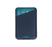 Accezz Accezz Porte-cartes en cuir magnétique Compatible avec Find My Nightfall Blue Bleu foncé