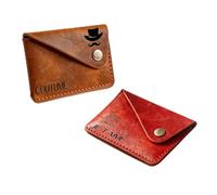 Porte-Cartes en Cuir Personnalisable avec Prénom et Icône, Portefeuille à Cartes Bancaires, Étui Rangement Cartes de Visite, Portefeuille Fin de Poche Avant, Idée Cadeau Homme Femme (Porte-cartes 1)