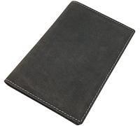 Porte-cartes en cuir plein buffle pour permis de conduire, badge handicapé, permis d'armes, permis de chasse, etc., Sans motif / gris vintage, taille standard, Classique