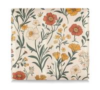 Porte-cartes en cuir pour homme et femme - Boîte à gants pour permis de conduire, cartes et documents essentiels - Motif floral vintage
