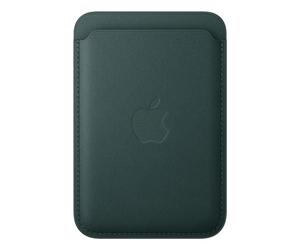 Porte cartes en tissage fin pour iPhone avec MagSafe Vert foncé