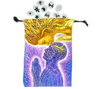 Porte-cartes en tissu pour tarot oral - Étui style gothique pour apprendre la divination bijoux Halloween maquillage débutants enfants jeu