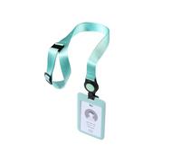 Porte-cartes, enrouleur et tour de cou ajustable et recy leu