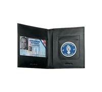 Porte-cartes horizontal 2 volets en cuir - Noir - GK