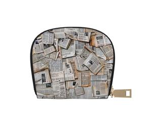 Porte-cartes imprimé en HD pour journaux, porte-cartes en cuir synthétique pour femme