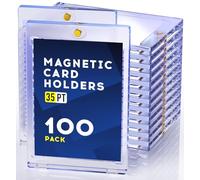 Porte-cartes magnétique 100 ct pour cartes à collectionner, porte-cartes One Touch 35 pt, protecteurs de cartes en plastique rigide, étui magnétique pour cartes de sport, porte-cartes de baseball,
