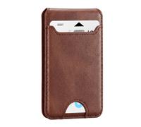 Porte-Cartes MagSafe pour iPhone avec 3 Rangements et Support Portrait Paysage Marron