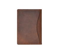 Porte-Cartes, Mini Compact Affaire Portefeuille de Poche for Les Femmes Hommes, Multifonction Simple Rétro Cuir Titulaire de la Carte de crédit(Marron)