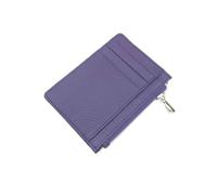 Porte-Cartes personnalisé avec nom, Porte-Monnaie en Cuir à Fermeture éclair, Portefeuille d'affaires décontracté(D-Purple)