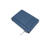 Porte-Cartes personnalisé avec nom, Porte-Monnaie en Cuir à Fermeture éclair, Portefeuille d'affaires décontracté(Deep Blue)