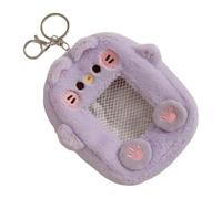 Porte-cartes photo An1ma1 en forme de bus pour femme et étudiante, Ours violet