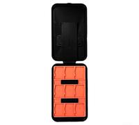 Porte-cartes pliable compatible avec Nintendo Switch2 avec 13 emplacements - Boîte de rangement multifonction pour cartes de jeu et support de base portable (noir-orange)