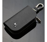 Porte-Cartes Porte-clés Porte-clés Housse de Protection Porte-clés pour DS Spirit DS3 DS4 DS4S DS5 DS 5LS DS6 DS7 Télécommande Fob Key Shell Case Cover Holder Protect,Black