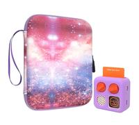 Porte-cartes pour cartes Yoto - Accessoire pour enfants, dossier portable souple avec fermeture éclair et 96 poches, lecteur et mini cartes audio, étui de classeur de cartes avec mini étui en silicone