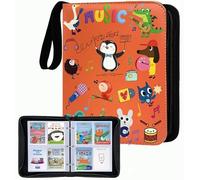 Porte-cartes pour cartes Yoto d'une capacité de 120 cartes, organiseur de rangement avec fermeture éclair pour cartes Yoto Player et mini cartes Yoto, musique orange