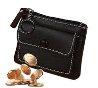 Porte-cartes pour femmes - portefeuille de cartes pour femmes - Front - portefeuille mince Pu Coin avec pococcasion. Un he - porte-carte à fermeture éclair - portefeuille de couleur solide pour femmes