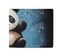 Porte-cartes pour homme Panda dansant sur notes de musique Portefeuille imprimé pour un usage quotidien et tient dans n'importe quelle poche avec facilité, style, taille unique, Style :, Taille unique