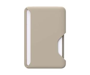 Porte-cartes pour iPhone 13 / 14 / 15 MagSafe ClickLock Ultrafin Beige