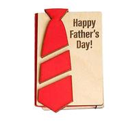 Porte-cartes pour la fête des pères - Organisateur de cartes multiples | Étui de rangement pour plusieurs cartes | Caisse en bois pour cartes de fête des pères, support en bois pour, rouge, Consulte